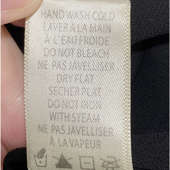 Max Studio Size XL Black & White Sleeveless Sheer Floral Peasant Style Blouse - Picture 10 of 10